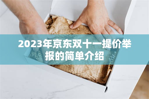 2023年京东双十一提价举报的简单介绍