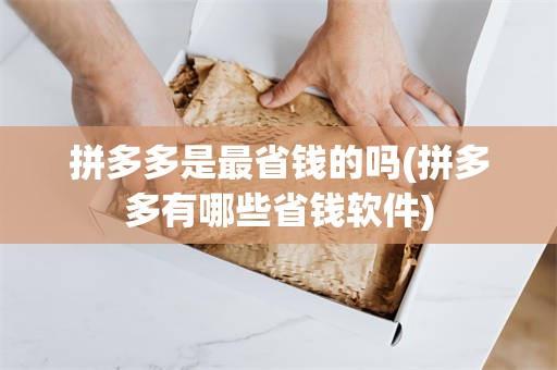 拼多多是最省钱的吗(拼多多有哪些省钱软件)