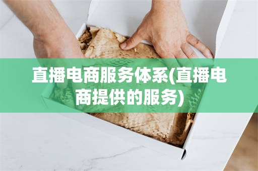 直播电商服务体系(直播电商提供的服务)