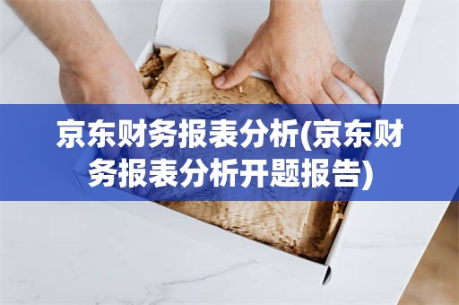 京东财务报表分析(京东财务报表分析开题报告)