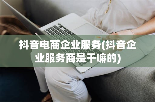 抖音电商企业服务(抖音企业服务商是干嘛的)