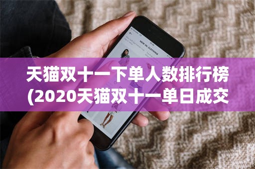 天猫双十一下单人数排行榜(2020天猫双十一单日成交额)